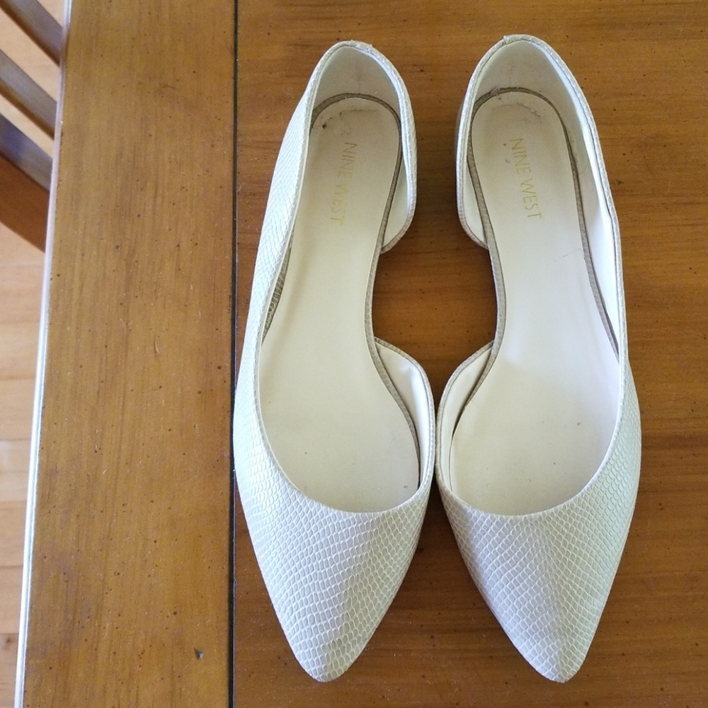 Nine West cream flats